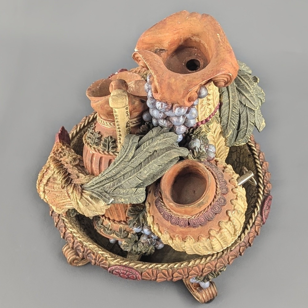 Rustic Harvest Pitcher Rooster Musical Tabletop Water Fountain Resin Decor